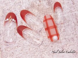 (1656)マットチェックネイル