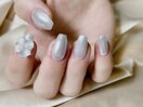 aurora nail + ribbon