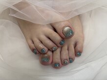 ロジェネイルバイリリィ(ROJE NAIL by Lilie)/グラデ×フラッシュネイル