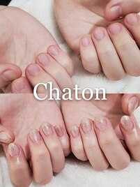 美爪育成★長さ出し+ワンカラー