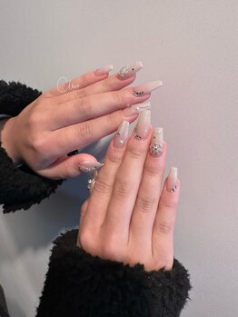 クリア(Clear)/冬ネイル