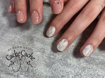 カシュカシュ(Cache Cache)/ニュアンスホワイトネイル