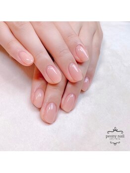 ピオニーネイル(peony nail)/ピンクベージュ　ワンカラー
