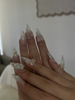 ミアン ネイル(Mian Nails)の写真/≪長さ出し10本+持ち込みアート10900円~》映える指先を叶える長さ出しnail◇画像持ち込み可♪ワンホン*
