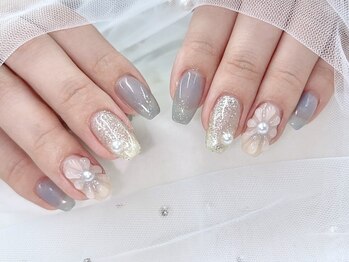 ビーエスネイル 金山店(bs-nail)の写真/長さ出しでスラリとキレイな指先♪折れやすくて爪が伸ばせない方やチビ爪さん、自爪に自信がない方にも◎