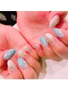 透かし花ネイル☆