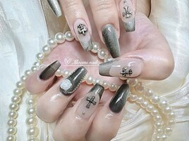 黒系　スカルプ長さだし