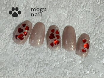 モグネイル(Mogunail)/バレンタインネイル/冬ネイル