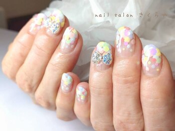 大人気ドットフレンチ♪リボン付