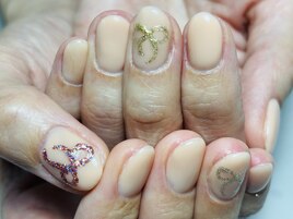 ミルキーベージュリボン