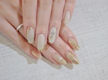 ラルネイル 大宮(Lull. nail)/＊グレージュ＊アシンメトリー＊