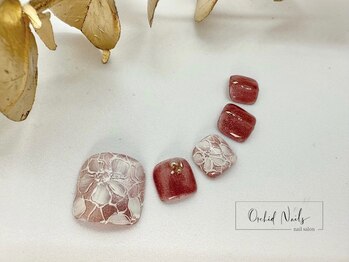オーキッドネイルズ(Orchid Nails)/フット☆アートデザイン¥9900