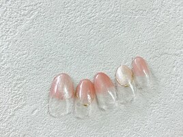 塗りかけネイル/上品ネイル