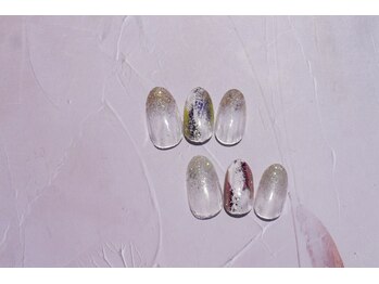 ブリオン 六本松店(Bullion)/グリッターシャギーネイル