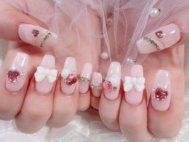 #ガーリーネイル#ツイードネイル