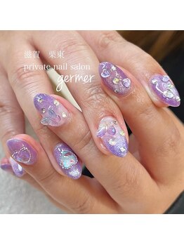 ジェルメ(germer)/紫のマグネットにバタフライON