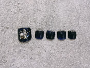 シェリーネイル(Cherie Nail)/キラキラ×ミラーラインフット♪