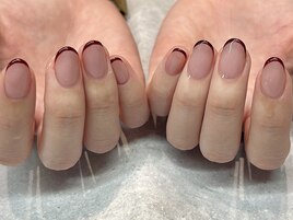 ボルドーフレンチネイル