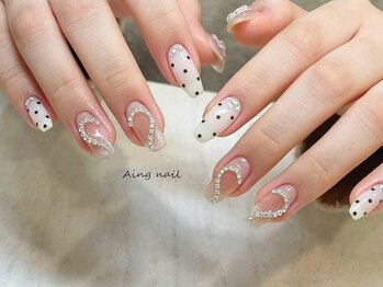 アインネイル(Aing nail)/ドット&パーツネイル♪