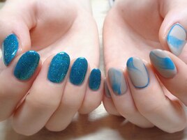 アシンメトリーネイル♪キャメル