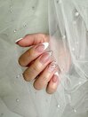 フレンチ×押し花ネイル☆
