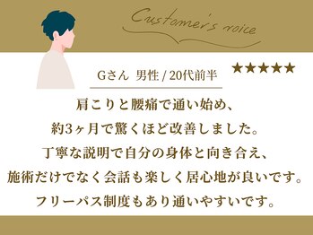 柏南口整骨院/お客様からの口コミ紹介5