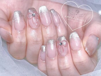 アネラ ネイルズ(Anela_nails)/リボンネイル/シンプルdesign