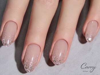 キャリー(CARRY)の写真/シンプルワンカラー/持ち込みデザイン/ハンドケアまで手元のキレイはお任せ♪魅せたくなる指先叶えます☆