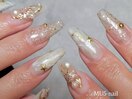 大人ニュアンス×ゴールドネイル