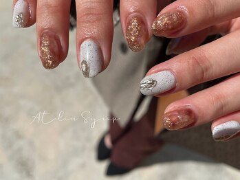 アトリエシロップネイル(Atelier Syrup nail)/たっぷりデザイン¥7000