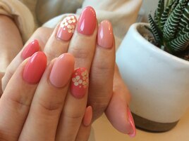 ホログラムフラワー×ピンク