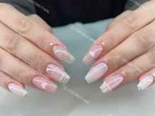 ココナッツネイル/バレンタインネイル