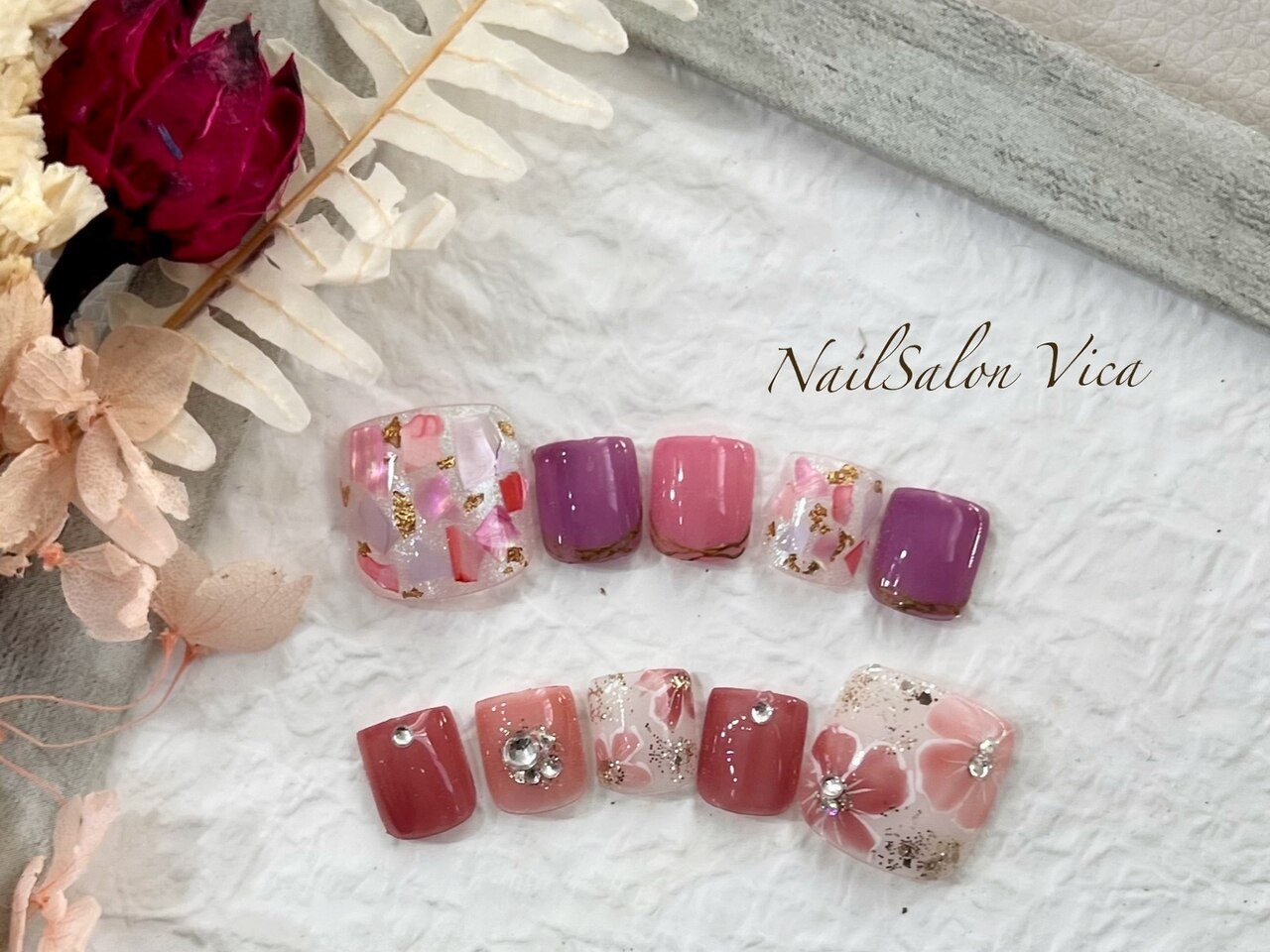 【フットネイル】pink shell フットネイルチップ フットネイル】pink shell フットネイルチップ