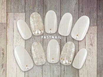 ファストネイル 広島駅前店(FAST NAIL)/ツイード/ホワイト【11523】