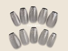 ファストネイル 葛西駅前店(FAST NAIL)/スキニーフレンチ/ラメ【12407】