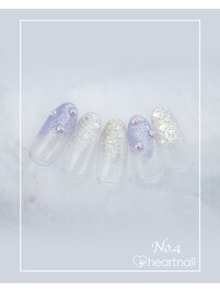 #4ラメ＆ストーンネイル