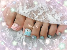 ネイルアンドまつげエクステ リッチエイト 原宿店(Rich8)/キキララ☆フットネイル