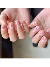 リファインネイル(refinenail)/ぷっくりニュアンスミラーネイル