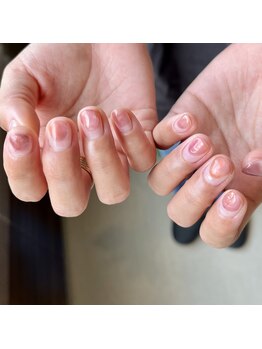 リファインネイル(refinenail)/ぷっくりニュアンスミラーネイル