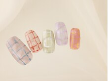 ヴァンネイル みなとみらい馬車道(VINGT NAIL)/*ニュアンスチェックネイル*