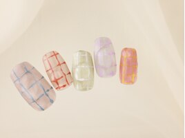 *ニュアンスチェックネイル*