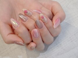 ＊ミラー＊手描きローズ＊