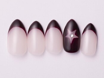 ジェミーネイル エビス(Jemiy nail ebisu)/ボルドー星フレンチ9520yen