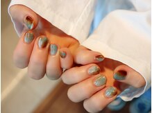 ネイルトータルビューティー ソピーロ(sopiro)/ニュアンスオレンジフレンチ