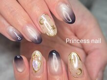 プリンセスネイル(Princess nail)/星と月！ホワイトオーロラ10400