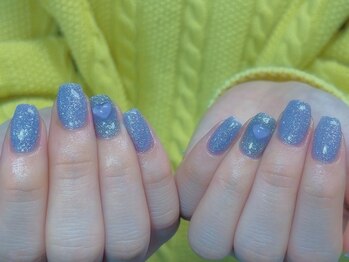 ダイアモンドネイルスタジオ 新宿店(Diamond Nail Studio)/ワンカラー＋2個パーツ