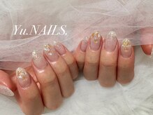 ユーネイルズ 恵比寿(Yu.NAILS.)/ラメ◎韓国クリアストーンネイル