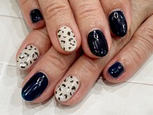 ネイルズアリー 立川店(Nails ally)/レオパード×ネイビー