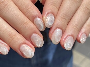 サトリネイルルーム 西宮北口(satori nail room)/White pearl...♪