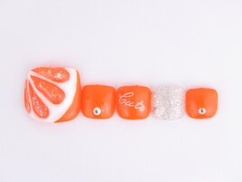 オレンジネイル &nbsp;フット &nbsp;6600円